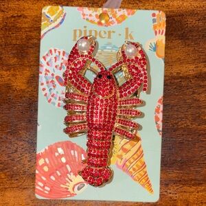Piper K Red Lobster hair clip